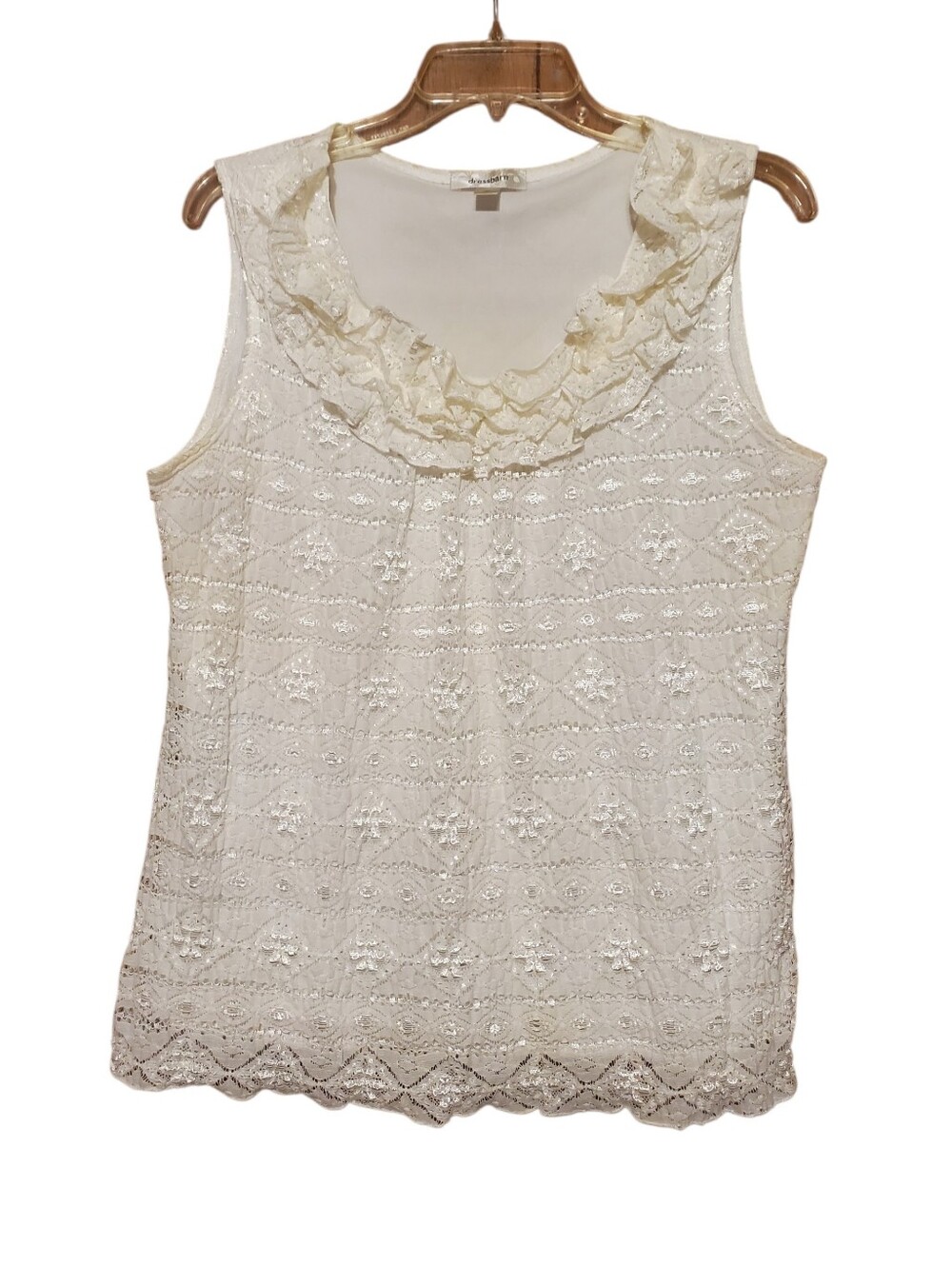 Dressbarn Lace Sleeveless Top